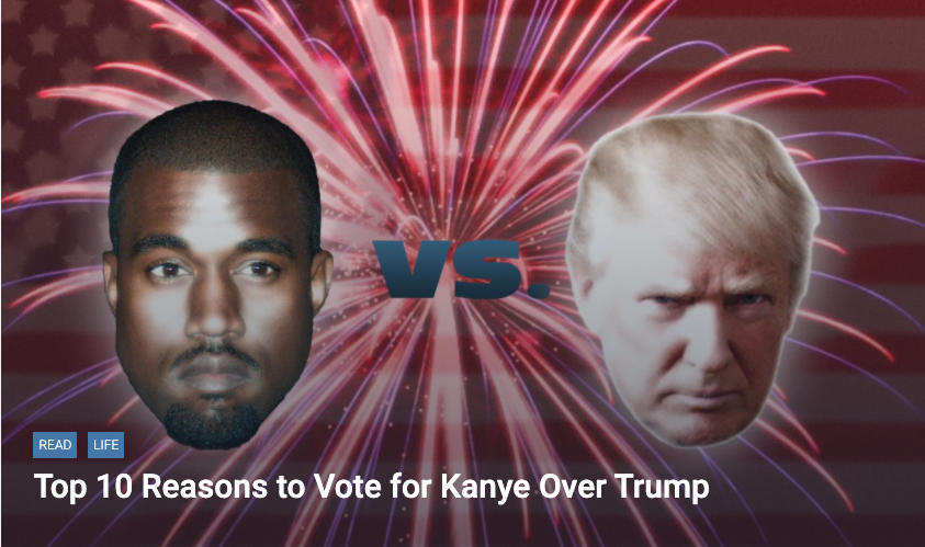 Top Reasons to Vote for Kanye Over Trump