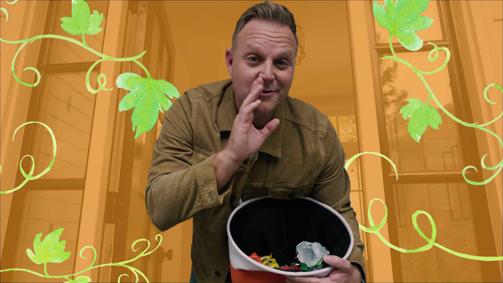 Matthew West passes out candy to Trick or Treaters on Halloween