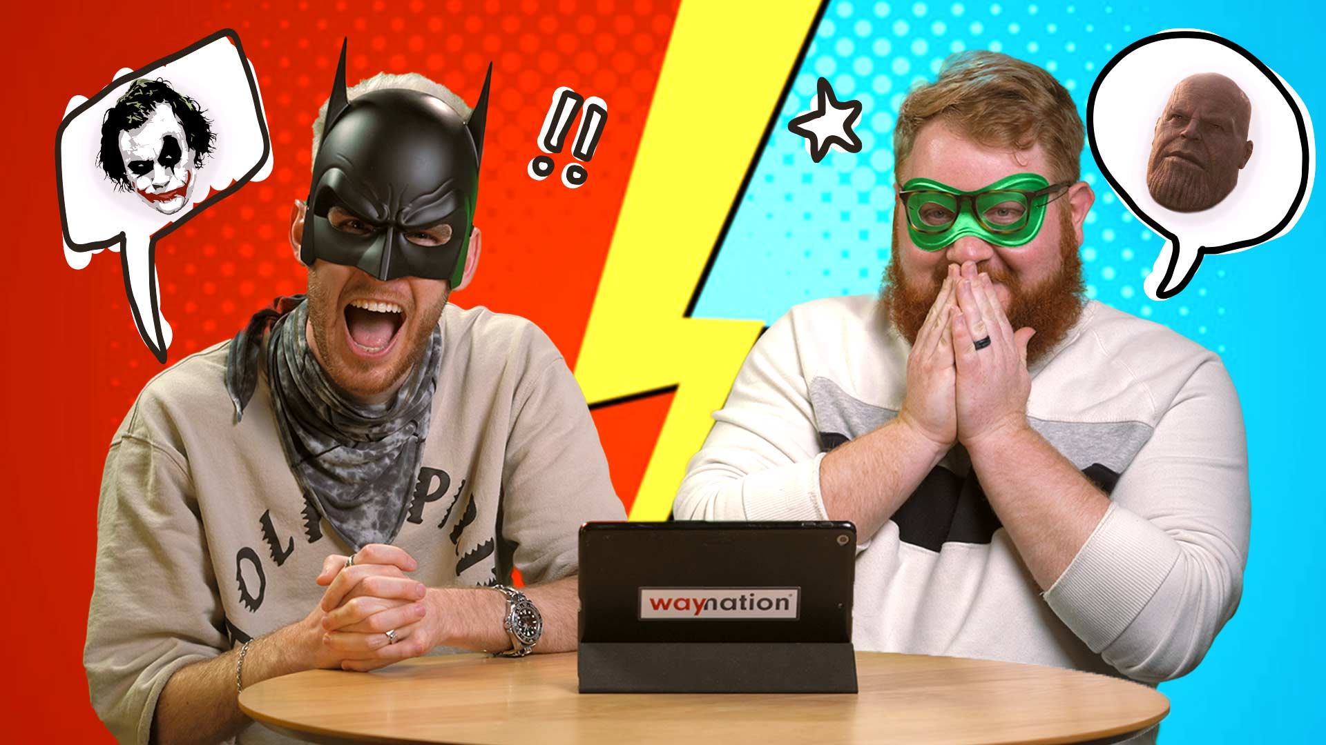 Colton Dixon and Gavin from the Wally Show guess if these Supervillains are DC or Marvel